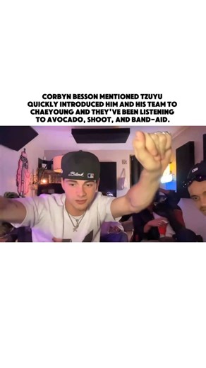 kpopuzi ✧⁠*⁠。 on Instagram: "Corbyn Besson mentioned been listening to Chaeyoung Avocado, Shoot, and BAND-AID and They love the album #chaeyoung clip - Corbyn Besson YouTube Live Streame for there new song BLINK 250926 📸 #corbynbesson #tzuyu #twice #chaeyoung #once #kpop #reels"