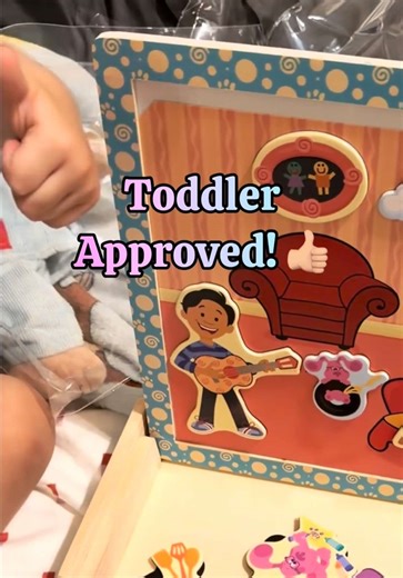 I can’t believe I found this magnetic Melissa & Doug Magnetic Blue’s Clues game at Dollar Tree! Linked in my Amazon Shop if you can’t find at your local Dollar Tree! #dollartreefinds #toddlergames #toddlermontessori #toddleractivity #toddlermusthaves