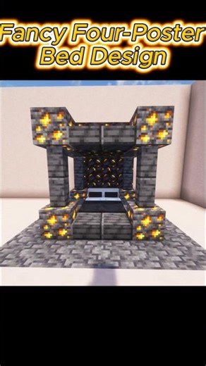 Fancy Four Poster Bed Design #minecraft #shorts