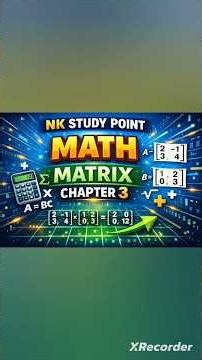 Matrix Chapter 3 Exercise 3.2 question number 8 #chapter3 #nonsingularmatrix #empiricalformula