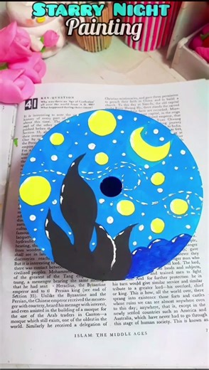 Easy Starry Night Painting ✨💫 #shorts #starrynight #Painting #art