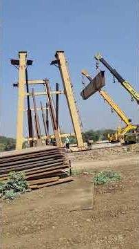 Gantry Erection Work at Site | Step-by-Step Installation Process ! #construction #gantry