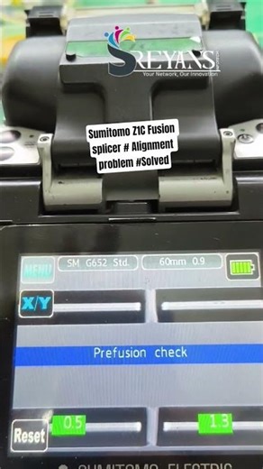 Sumitomo Z1C Fusion Splicer # Alignment problem