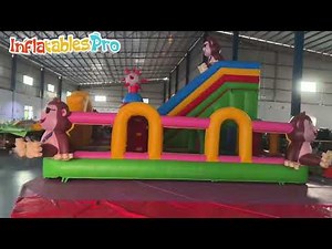 Commercial 3D Monkey Inflatable Slide: Factory Walkthrough & Rental Demand Analysis 🏗️🐒
