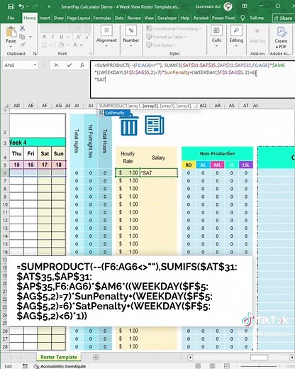 Automate Pay Rates in Excel for Weekend Shifts