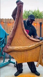 1,000 LB Pterodactyl Wing Cooked Over Fire 🔥🍗