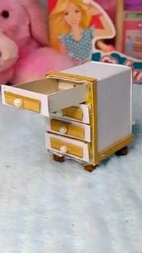 ​DIY Tiny Furniture: Matchstick box Drawer Hack! #diy #howto #craft #barbie #viral #matchstick