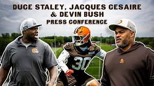 Duce Staley, Jacques Cesaire, and Devin Bush | Press Conferences