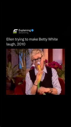 Explaining on Instagram: "During a 2010 appearance on The Ellen DeGeneres Show, Ellen DeGeneres flipped the usual script and tried to make Betty White laugh on camera. 😂🎤 The moment happened while Betty was promoting her upcoming hosting gig on Saturday Night Live in May 2010, following the viral Facebook campaign that pushed her into the spotlight with a new generation of fans. 📺🌟 Let us know your thoughts below! • #explore #wholesome #interesting #reels"