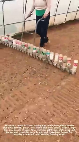 DIY Seed Sowing Tool – Fast & Even Planting 🌱 #agriculture #satisfying #farmer #plants #rurallife