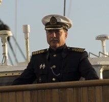 Sailing ship Sedov is preparing to drop anchor in Dakar