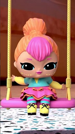 Neon Q.T. Learns to Love the Swing Set! 🧡 L.O.L. Surprise! #shorts