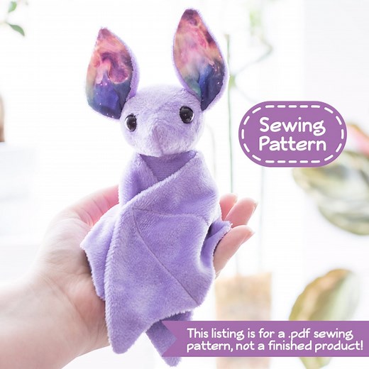 Bat Plush Sewing Pattern - PDF Digital Download - No Physical Items Sent - Etsy