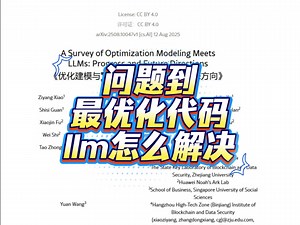 大模型打通最优化模型和一线人员之间的鸿沟#最优化理论与算法 #ai #大模型