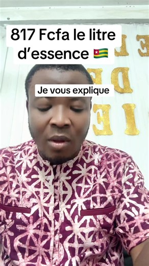 Prix de l'essence au Togo : 817 FCFA le litre expliqué