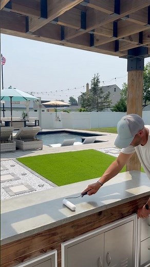 Build your own concrete countertops #outdoorkitchen #kitchencountertops #diy