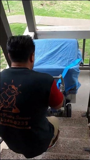 Effortlessly move heavy loads up and down stairs with electric stair climber! 💪 #Dolly