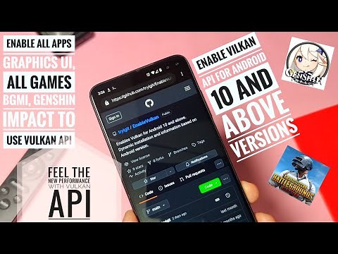 how to enable vulkan api for any device above android 10 | play genshin impact , bgmi with vulkan