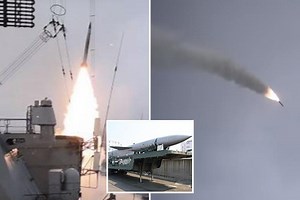 Russia test-fires its 1,800mph P-500 Bazalt missiles that can hit targets 340 miles away as Vladimir Putin shows off military might