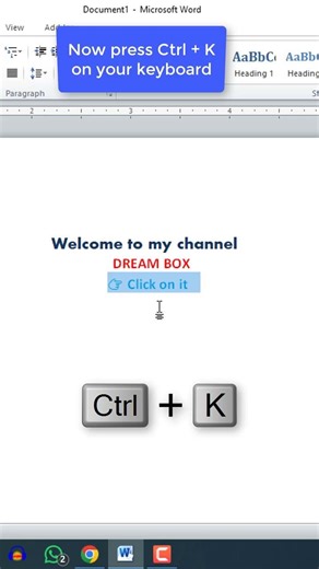 How to Insert Hyperlink in Word Document 🔗 | Add Clickable Links in MS Word #msword