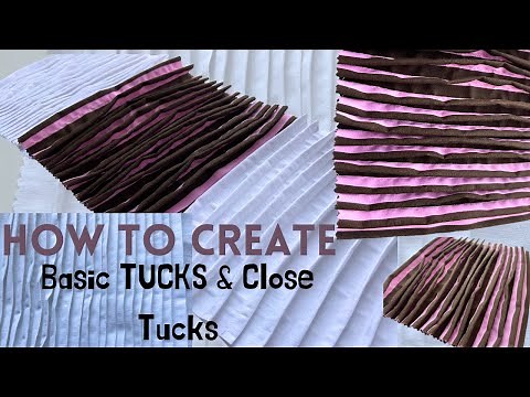 HOW TO MAKE TUCKS IN FABRIC | How To Sew Tucks | Basic Striped And Close Tucks | Didsbury Art Studio