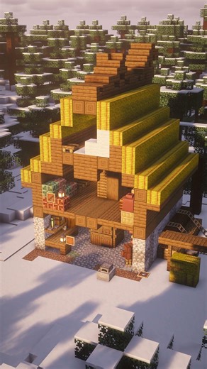 Minecraft: Fjord Village | Bay Warehouse Level by Level (Shorts #3) #minecraft #minecraftbuilding