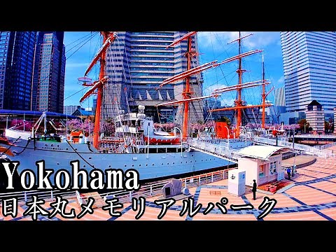 【横浜】横浜みなとみらいを散策 ～日本丸メモリアルパークと運河パーク～ Yokohama Walk in Nippon Maru Memorial Park 4K