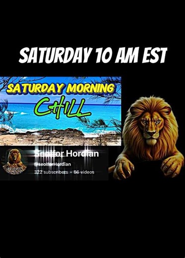 SATURDAY Morning Chill 10am EST with ‪@seolforHordian‬