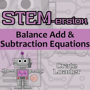 STEM-ersion - Balance Add-Subtract Equations Printable & Digital Activity