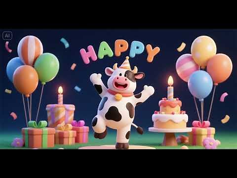 Happy Cow Birthday Dance 🎂🐮🎶 | Birthday Party Song for Kids