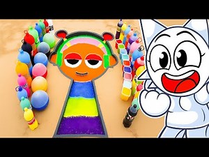 Turning Oren Into ART With Orbeez! (Wenda & Gray Challenge)