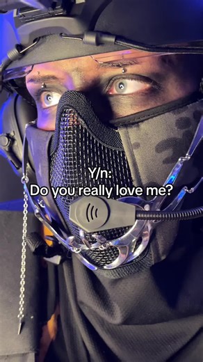 Simp Sunday Military Cosplay Pandoras Mask with Fiery Eyes