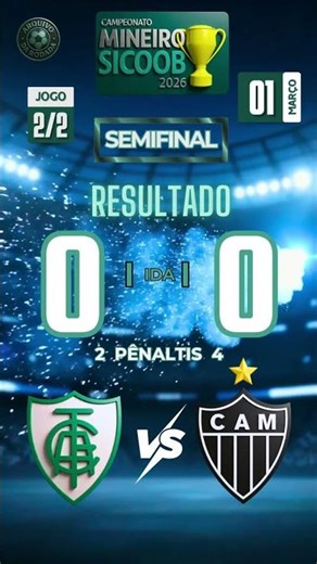 🔥ATLÉTICO-MG ELIMINA O AMÉRICA NOS PÊNALTIS E VAI À FINAL DO CAMPEONATO MINEIRO! #estaduais2026