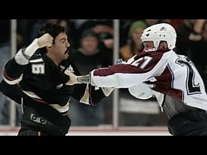 Scott Parker vs. George Parros rivalry (all 4 rounds+interview)