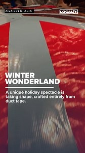Unique 'duct tape winter wonderland': https://bit.ly/4gBlfmn Students from the Art Academy of Cincinnati have transformed Washington Park into a nutcracker-inspired winter wonderland, featuring intricate duct tape sculptures. | LOCAL 12, WKRC-TV