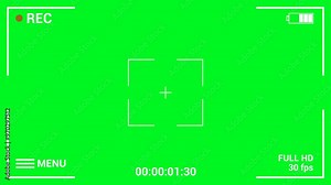 Camera Recording Animation with Green Screen. 4k Animation