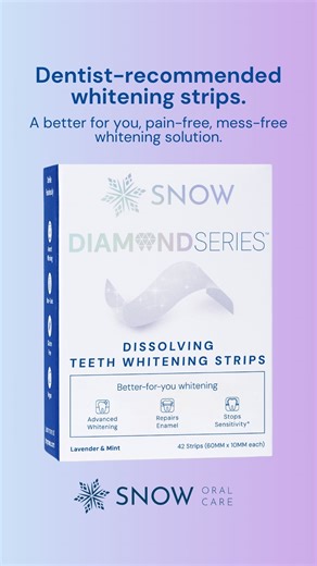 Forget the mess — just pop, dissolve, and glow. Meet the Snow Diamond Dissolving Whitening Strips:  Fast, fuss-free whitening that fits your routine.  Dissolves as you smile — no sticky residue, just brilliance.  Gentle yet powerful, perfect for daily use. Try the easiest way to reveal your brightest smile today. #glowup #teethwhitening #dentaltok #dentistapproved #oralcare | SNOW Teeth Whitening | Facebook
