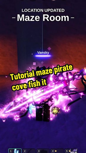 Tutorial labirin pirate cove. Liat titik soalnya bakalan beda-beda. Lewat atas bisa juga katanya? #roblox #fishit