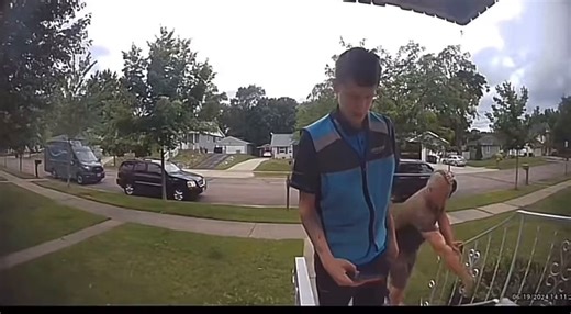 This UPS driver and Amazon driver both delivered packages to the same house at the same time. Before they leave the UPS driver suggests to him that he may want to move the packages to the side so that they won’t have to come out too far. The Amazon driver doesn’t seem too thrilled as he walks away. Some say they would have ignored the UPS driver and others say that’s the problem right there. People also pointed out that UPS makes more money than Amazon drivers, so that could be the difference. S