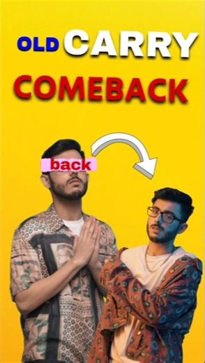 Carry Comeback After CASE ❓ #carryminati #shorts