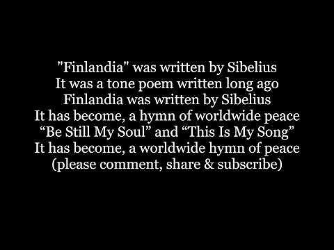 FINLANDIA by SIBELIUS Lyrics Words text trending CLASSICAL SIng and learn along song music Hymn