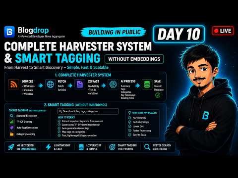 🚀 Building BlogDrop in Public | Day 11 - Building the Dashboard UI (Live)