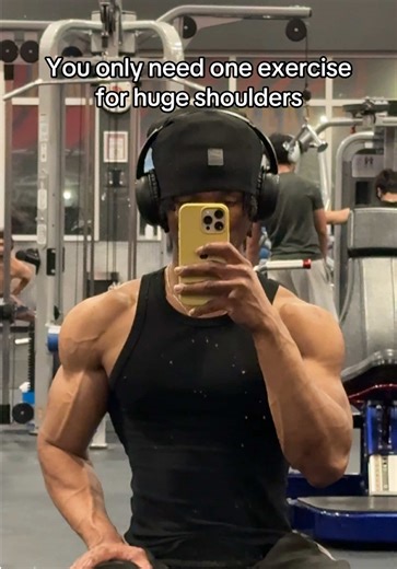 dumbbell shoulder press is one of the best exercises for building shoulder size because it mainly targets the front and side delts, which give your shoulders that round look. Do 3–4 sets of 8–12 reps Use a weight you can control Focus on progressive overload increasing weight or reps over time If you stay consistent with this movement, your shoulders will grow. #shoulders #GymTok #gymmotivation #shoulderpress #fyp