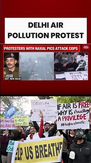 Delhi Pollution Protest Turns Ugly, Protesters With Naxal Posters Clash With Cops