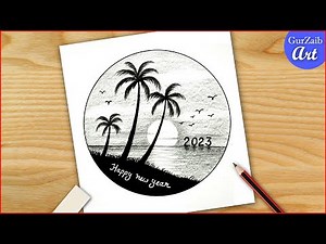 How to draw New Year Pencil Drawing / 2023 pencil shading drawing tutorial