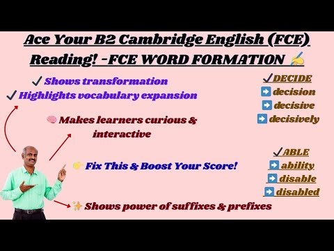 📘 B2 FCE Cambridge English First | Word Formation Made Easy! ✍️