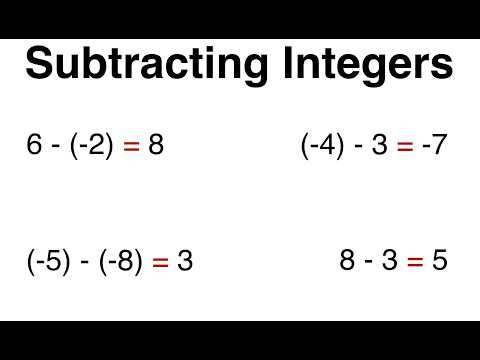 How to Subtract Integers (Step-by-Step Guide)
