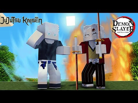 Minecraft Demon Slayer And Jujutsu Kaisen Mod - Mob Battle