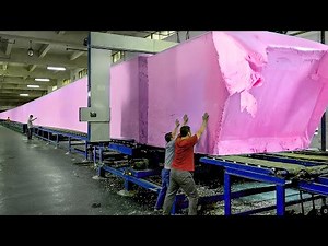 Inside Massive Factory Producing Gigantic Foam Mattresses from Scratch