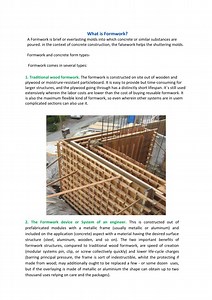 What is Formwork? - SlideServe